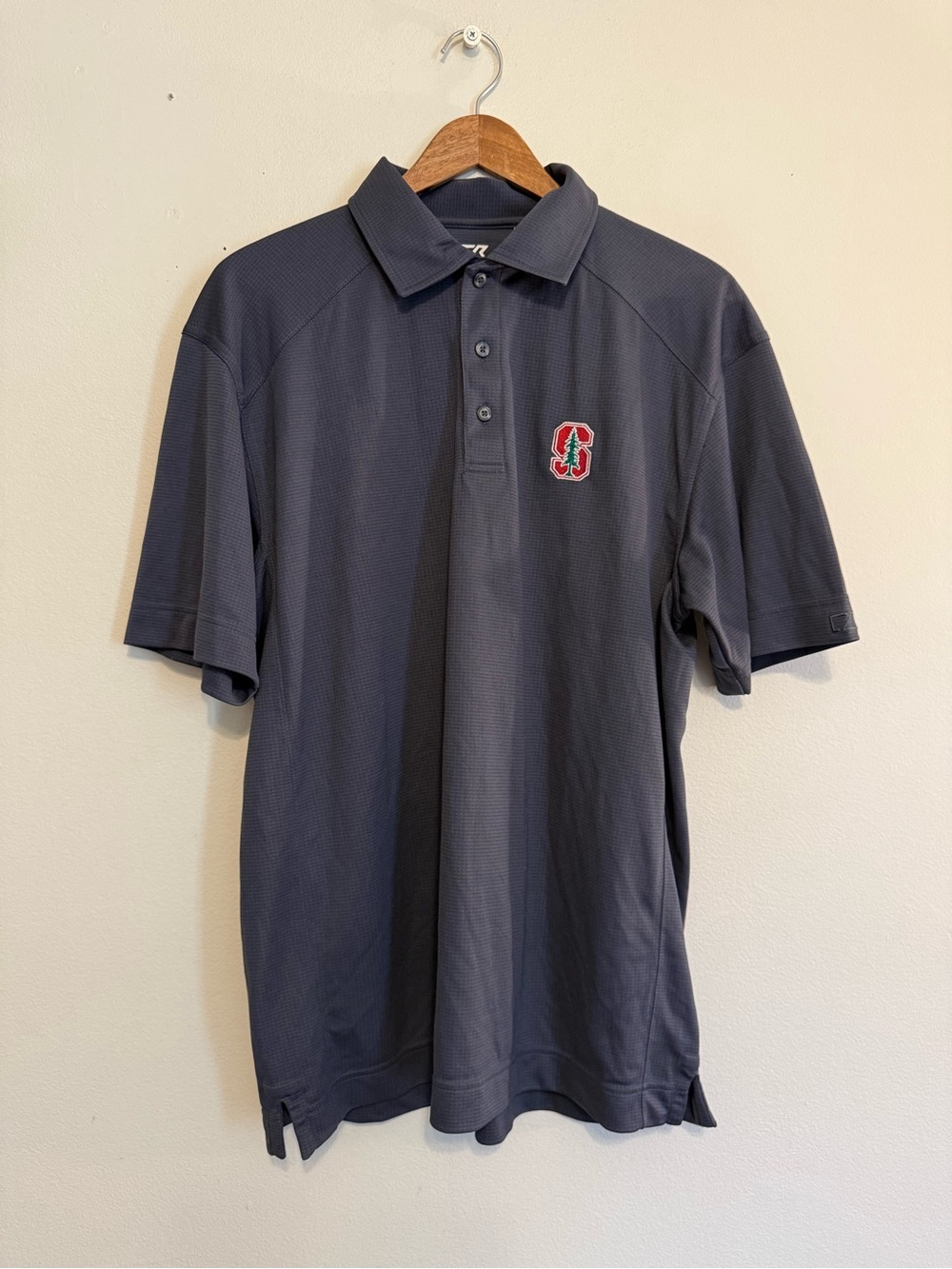 CUTTER & BUCK Standford University College Golf Polo Shirt Charcoal Gray Medium